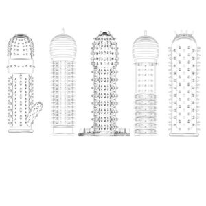 5 PCS Flexible Soft Silicone Transparent Item Suitable for Men or Couples