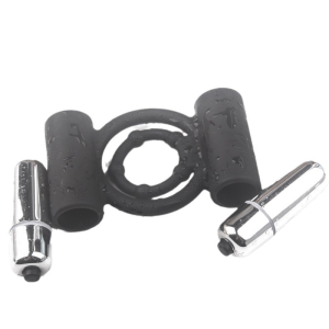Double - ring and double - vibration ejaculation - delaying ring